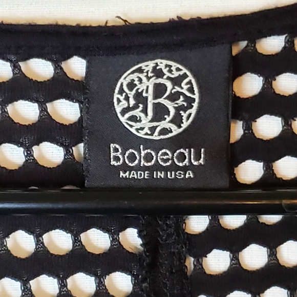 Bobeau Black Mesh Lace Beach Pool Cover Up Women's Size L - Picture 3 of 4